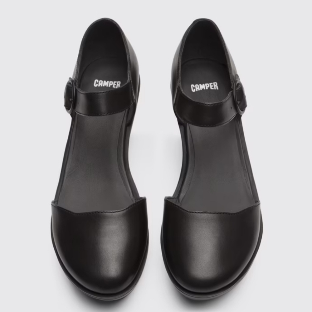 Camper Damas Leather Platform Mary Jane Shoe Black - Picture 2 of 7
